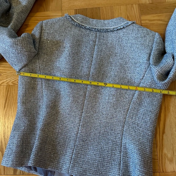 Tahari Gray and Silver Tweed Skirt Set - Picture 12 of 12